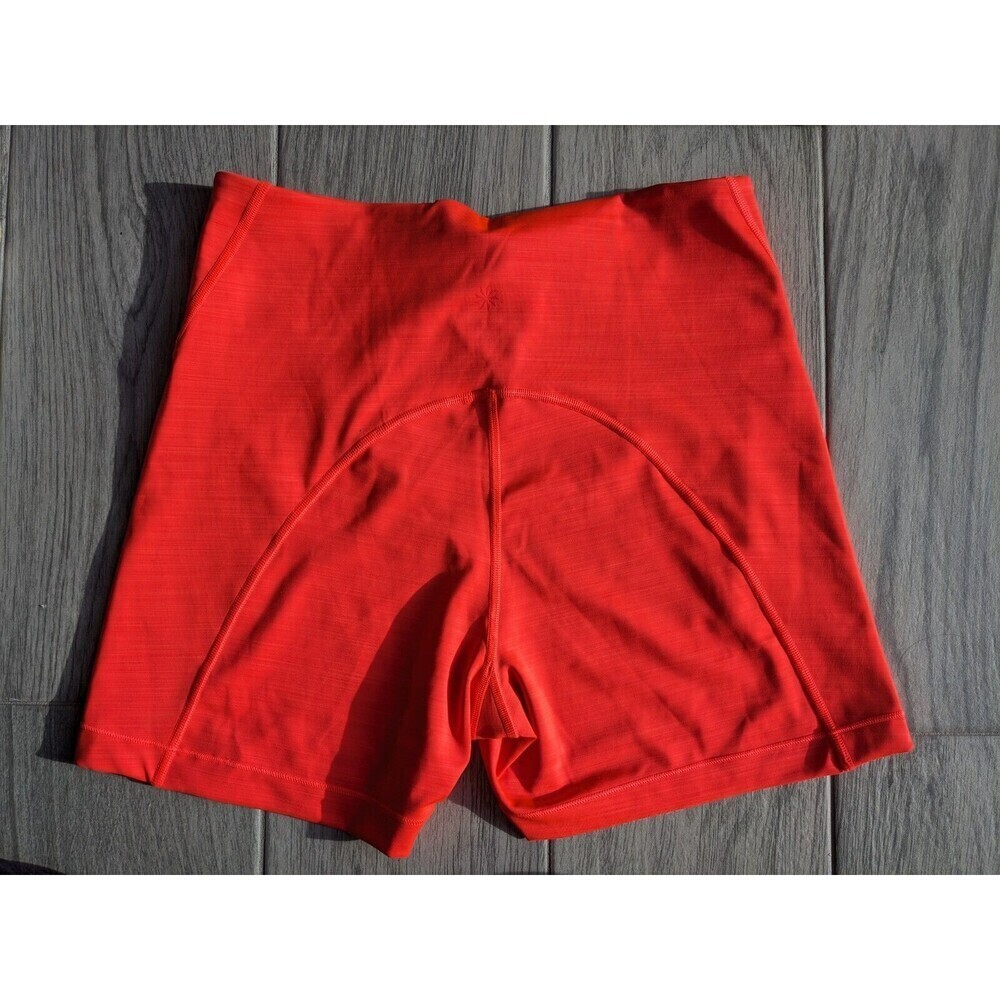 Athleta Ultimate 5” Short RADIANT RED Orange Bright SIZE XL Biker Shorts Gym N8 - Picture 4 of 9